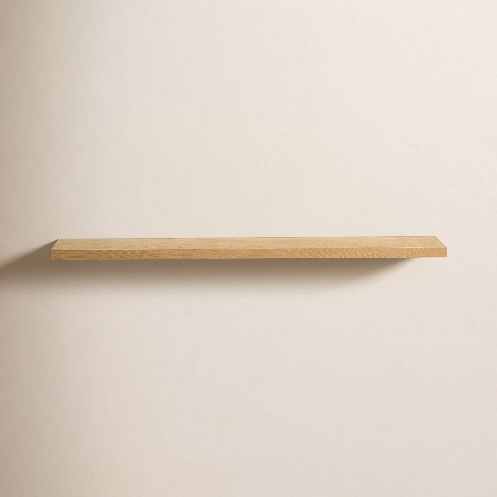 Sherice Manufactured Wood Floating Shelf, 1.97" H x 74.81" W x 10.24" D, Oak