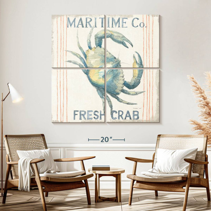 Plaque murale Kema Floursack Nautical Square III, H 57 po x l 57 po