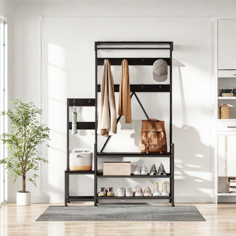 Hall Tree 113cm Wide, Black