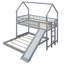 Lit superposé coulissant polyvalent en bois de pin de style moderne idéal pour la chambre des enfants