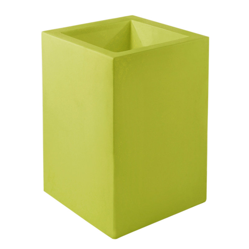Nano Resin Pot Planter, 11" H x 5.5" W x 5.5" D, White