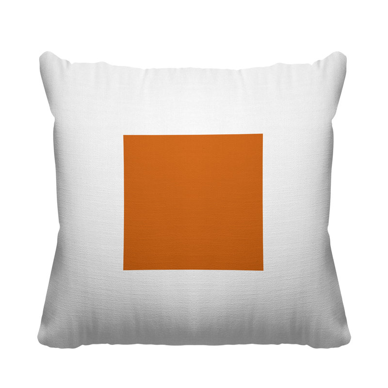 Coussin décoratif intérieur / extérieur Ridge, L 17 po x H 17 po, Orange