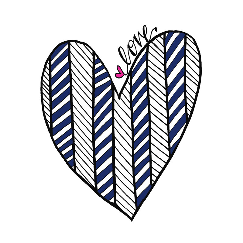 " Pattern Love Heart ", 24" H x 18" W