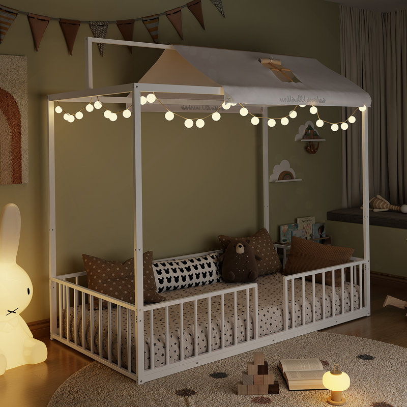 Lit convertible 3-en-1 Montessori, Simple, Blanc