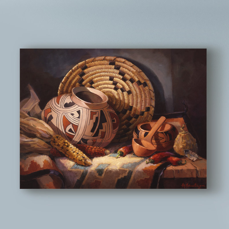 « casa grande pot », reproduction d’impression sur toile tendue, H 14 po x l 19 po x P 2 po