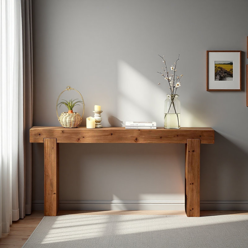 Console avec texture et nœuds de bois