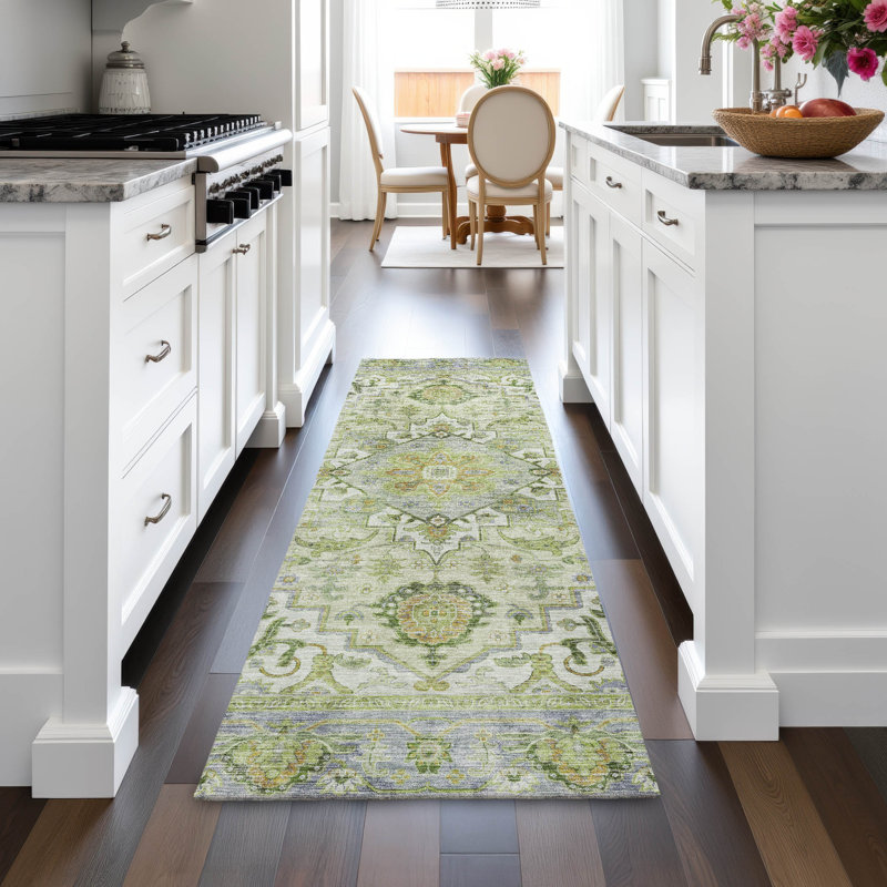 Machine Washable Indoor/Outdoor Oden ACN2163 Global Rug, Runner 2'3" x 7'6"