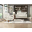 Causeuse de salon moderne avec revêtement en chenille beige, ressorts ensachés et pieds en bois massif pour plus de confort et de style-2054869574