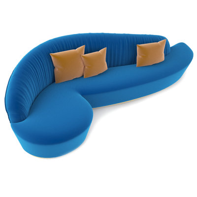 Canapé courbé sans accoudoirs 98,4 po Sophia