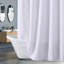 No Hooks Required Waffle Weave Shower Curtain, Machine Washable, Weighted Hem, 183 x 19 1cm, White