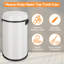 Poubelle de cuisine en acier inoxydable à l'épreuve des empreintes digitales, 17 gallons / 65 L - Couvercle pivotant, fermeture silencieuse, poubelle ronde commerciale robuste pour la maison, le bureau, le restaurant et le plateau tournant blanc
