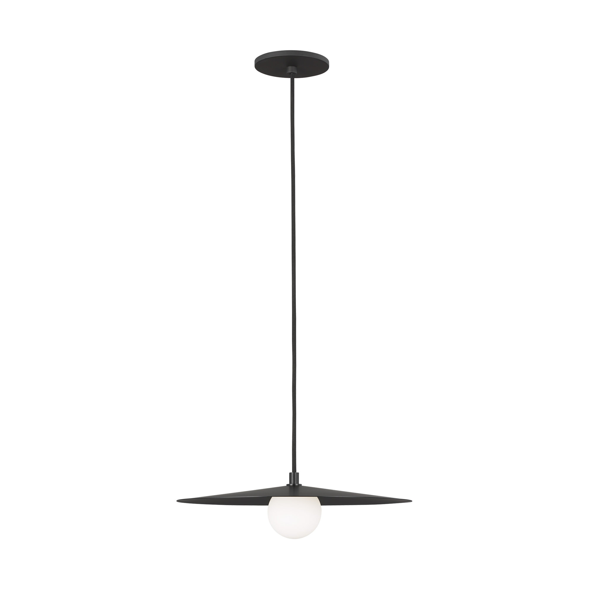 Pirlo Single Light Metal Dimmable Pendant, Yes, Black
