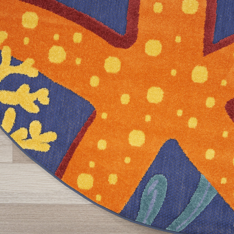 Tapis d'intérieur / extérieur tissé à la machine Jacksonport , Rond 7 pi 10 po
