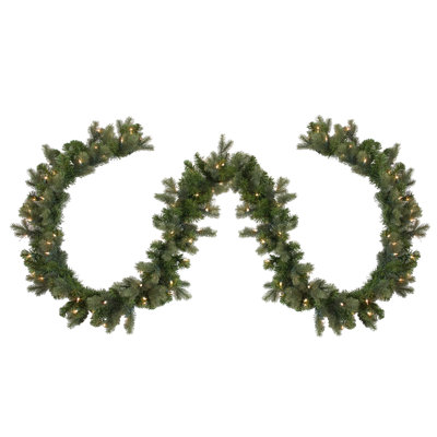 9'' in. Lighted Faux Garland