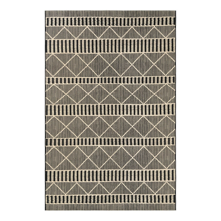 Black Dalyan Indoor/Outdoor Trellis Rug