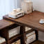 Nut-brown L-Shaped Solid Wood Executive Desk-1190763930-1190763931