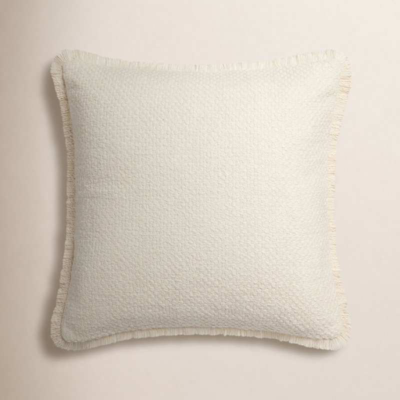 Lenette Loloi Pillow Throw, Polyester/Polyfill, Ivory