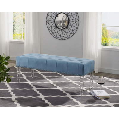 Macegan Velvet Upholstered Bench by Mercer41