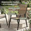 Ensemble de salle à manger de patio rond 6 personnes Edison avec chaises empilables Textilene-956993832