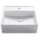 Thin ceramics Square Vessel Bathroom Sink with Overflow