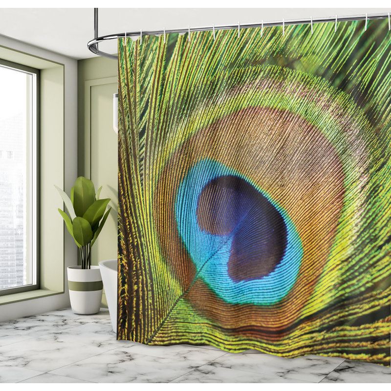 Shower Curtain with Hooks Included, 75" H x 69" W