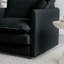 Living modulaire de salon - 2 en tissu d'ameublement en chenille noir et meubles pratiques revêtus de tissu respirant