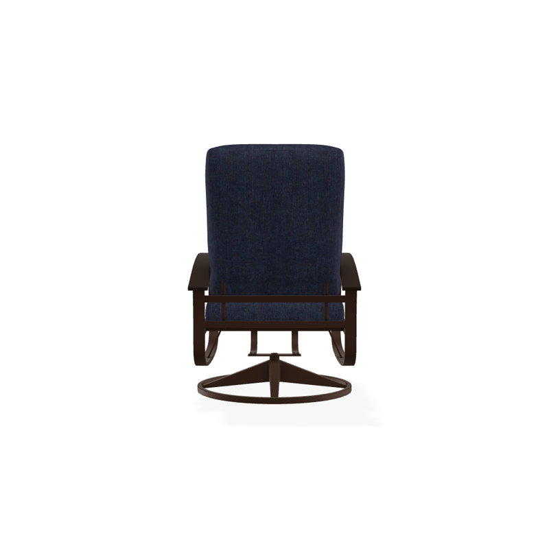 Belle Isle Outdoor Swivel Lounge Chair, Spectrum Indigo Sunbrella®, Kona P10, Textured Kona