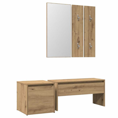 Jojuan vidaXL Hallway Furniture Set Engineered Wood