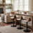 Adjustable Height Bar Stools With Fabric Seat Swivel Stool With Backrest For Kitchen Island, Bar, Home Pub​​-406743118-406839202