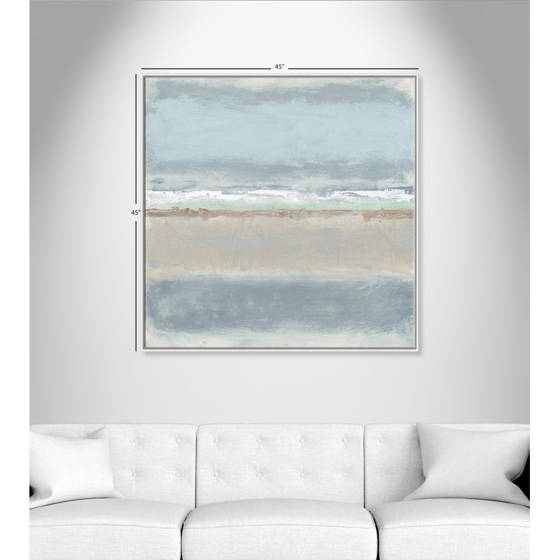 Serenity 2 - Painting Print on Canvas by Filippo Ioco, 45" H x 45" W x 2" D, White