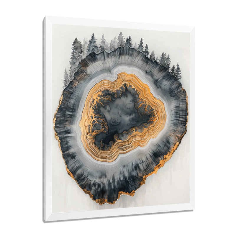 Gethers - Paysages, art mural, H 44 po x l 34 po, Picture Framed, Blanc