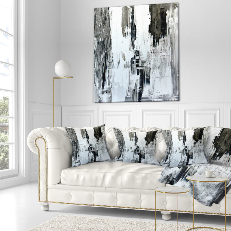  Coussin abstrait, 18 po x 18 po, Coussin décoratif