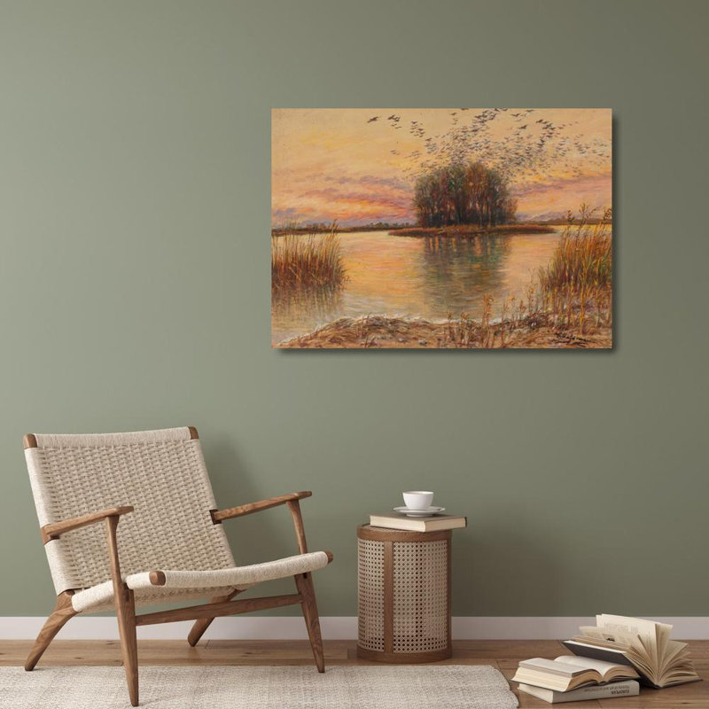 «Day Awakening. Prater. Heustadl Water» par Carl Massmann, reproduction d'art sur toile tendue, H 28 po x l 40 po