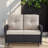 Gaetanino 49.5" Wide PE Wicker Outdoor Patio Glider Loveseat with Cushions-1901782343-1921193152