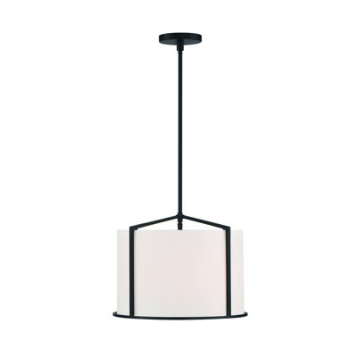 Luminaire suspendu tambour à 4 lumières Pasadena