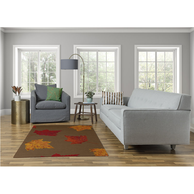 Chenille Floral Indoor Rug, Rectangle 4' x 6'