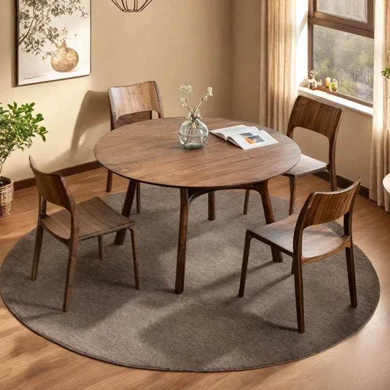Table de salle à manger ronde italienne, H 29,53 po x L 51,18 po x l 51,18 po