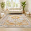 Tapis orange / crème Indhira Ornate Medallion-1762633747