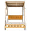Lit voiture en bois avec coussin-1041237171
