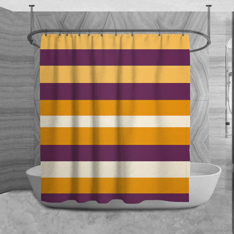 Striped Shower Curtain, 73" H x 70" W