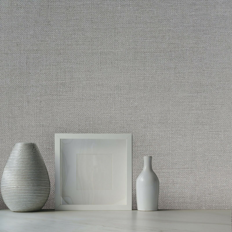 Papier peint texturé taupe moderne en faux tissu non tissé