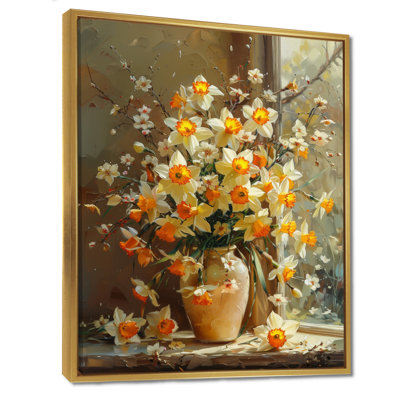 Yellow White Feminine Charm Daffodils - Daffodils Wall Decor