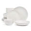 over&back Coupe 16-Piece Semi Hand-Finished Stoneware Dinnerware Set, Service for 4-99305505