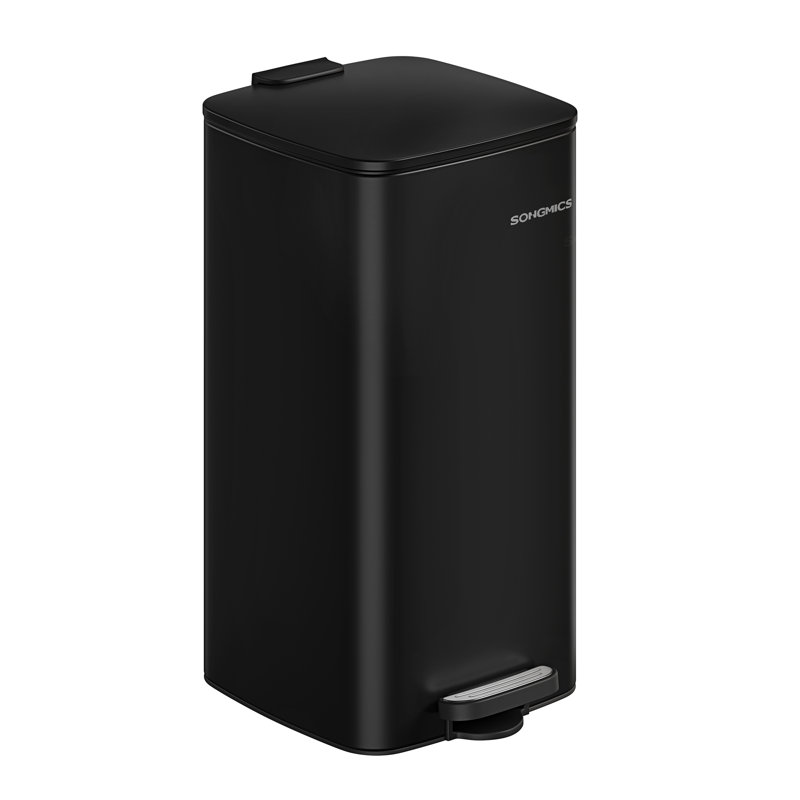 Clerfont Step On Kitchen Trash Can, Ink Black, 54.4cm H x 34cm W x 28.5cm D