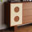 Log retro style storage sideboard cabinet