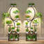 Support pour plantes d'intérieur de 157 cm avec lampe de croissance - Ensemble de 2 étagères lumineuses hautes et larges