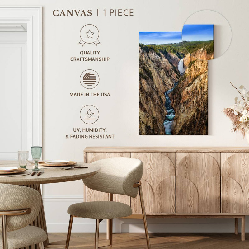 Alvord Yellowstone River Grand Canyon, H 51 po x l 34 po