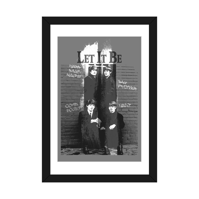 Let It Be par Radio Days - Estampe numérique sur toile tendue avec châssis, H 32 po x l 24 po x P 1 po, Blanc