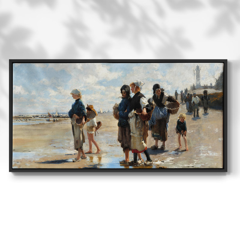 Série paysage - CCXLV III - Toile tendue avec châssis encadré - Prêt à être accroché, H 25 po x l 49 po, Noir