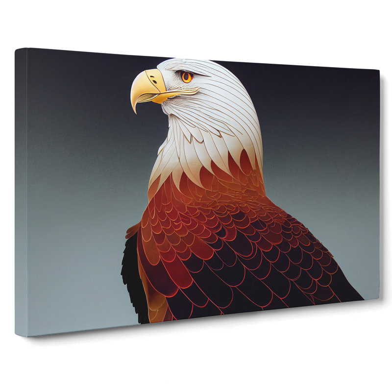 Dramatic Eagle Bird - Wrapped Canvas, 35cm H x 50cm W x 3cm D